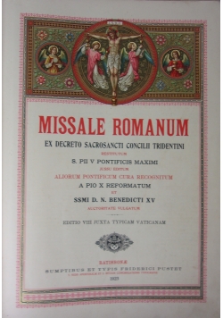 Missale Romanum ex decreto sacrosancti Concilii tridentini, 1923r.