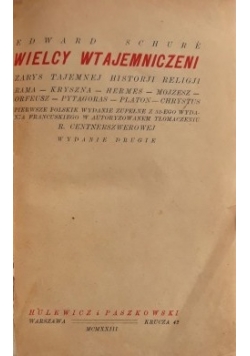 Wielcy wtajemniczeni, 1923 r.