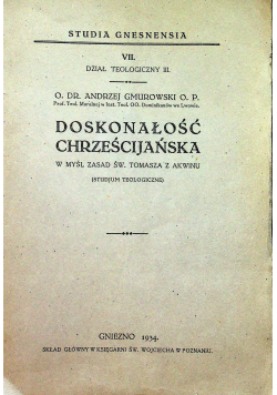 Doskonałość chrześcijańska 1934 r.