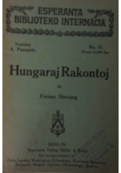Hungaraj Rakontoj, ok. 1925r.