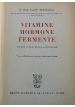 Vitamine Hormone Fermente