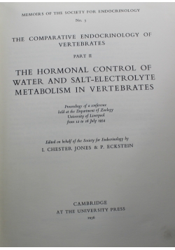 The Comparative Endocrinology of Vertebrates Part II