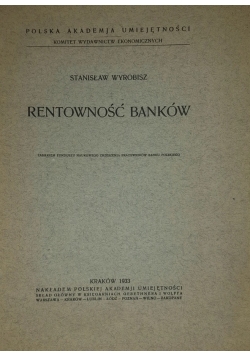 Rentowność banków. 1933 r.