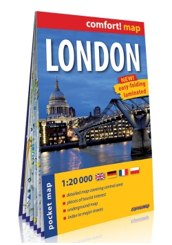 Londyn London kieszonkowy laminowany plan miasta 1:20 000