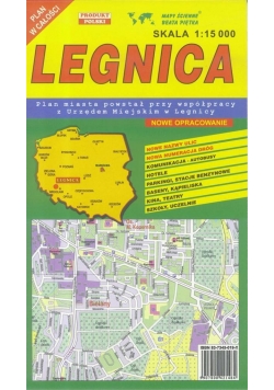 Legnica 1:15 000 plan miasta PIĘTKA