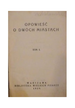 Opowieść o dwóch miastach. 1929 r.