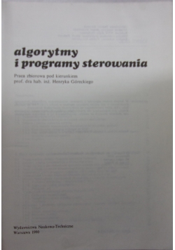 Algorytmy i programy sterowania