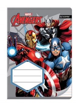 Zeszyt A5 w trzy linie 16 kartek Avengers 10 sztuk mix