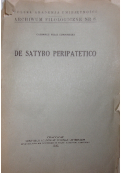 De satyro peripatetico, 1929 r.