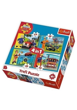 Puzzle 4w1 Strażak Sam na ratunek