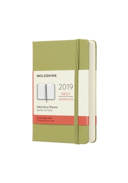 Kalendarz 2019 dzienny Moleskine 12M P  twarda oprawa, lichen green