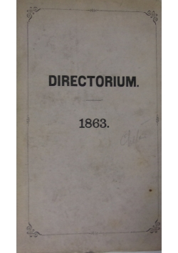 Directorium, 1863r.