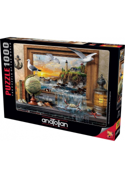 Puzzle 1000 Obraz z latarnią w tle