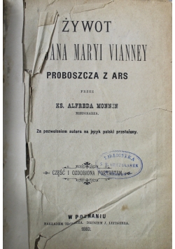 Żywot Jana Maryi Vianney 1883 r