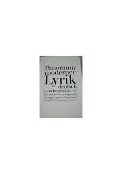 Panorama moderne Lyrik deutsch sprechender Länder