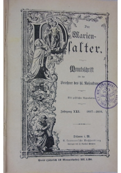 Monatschrift, 1898 r.