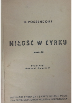 Miłość w Cyrku ,1936r.