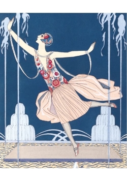 Karnet 17x14cm z kopertą La Danseuse aux Jets d'Eau