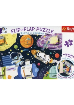 Flip-Flap Puzzle z okienkiem 36 Kosmos