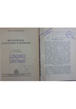 Wychowanie katolickie w rodzinie zestaw 2 książek,  1939 r.