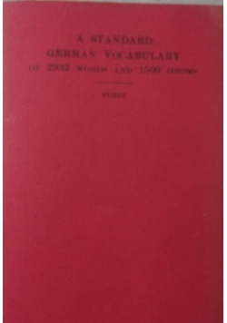 A standard German Vocabulary