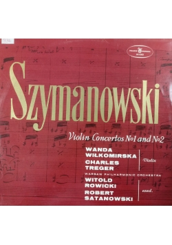 Szymanowski violin concertos no1 and no2,płyta winylowa
