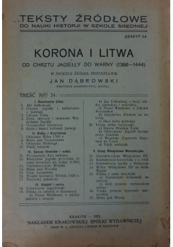 Korona i Litwa, 1923 r.