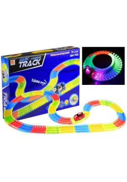 Neonowy Tor Magic Track 224 elementy + Świecące Auto