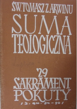 Suma teologiczna 29 Sakrament Pokuty