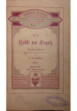 Der Rabbi von Liegnitz, 1893 r.
