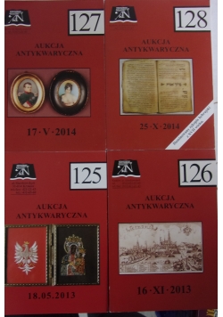 Aukcja antykwaryczn, zestaw 4 książek
