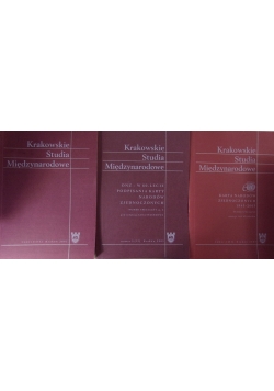 Krakowskie Studia Międzynarodowe zestaw 3 książek