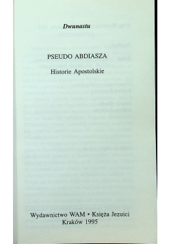 Pseudo Abdiasza historie apostolskie