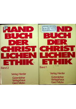Handbuch der christlichen ethik 2 tomy