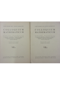 Colloquium Mathematicum, t. VII, zestaw 2 książek