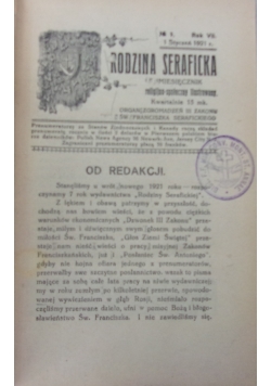 Rodzina Seraficka. Miesięcznik religijno - społeczny ilustrowany, ok 1922 r.