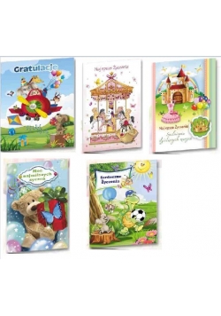 Karnet B6 z elem. Serdeczne życzenia (10szt) MIX