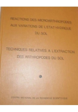 Reactions des Microarthropodes aux variations de l etat hydrique du sol