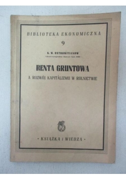 Renta gruntowa a rozwój kapitalizmu w rolnictwie, 1950 r.