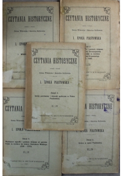 Czytania Historyczne I Epoka Piastowska 5 Zeszytów 1907 r.