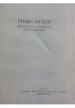 Pismo święte starego i nowego testamentu