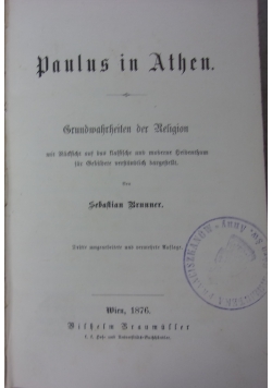 Paulus in Athen, 1876 r.