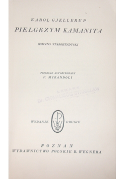 Pielgrzymka Kamanita, 1925 r.