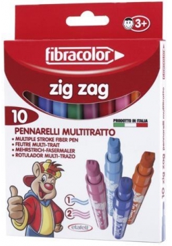 Mazaki Zig Zac ząbki 10 kol. FIBRACOLOR