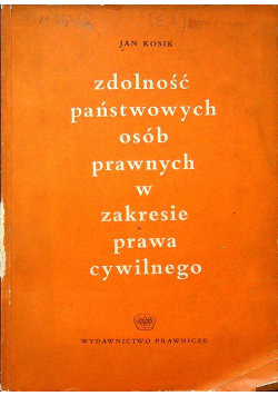 Zdolność państwowych osób prawnych w zakresie prawa cywilnego