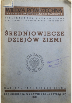 Średniowiecze dziejów ziemi 1948 r.