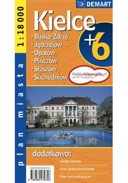 Plan miasta Kielce +6 1:18 000 DEMART