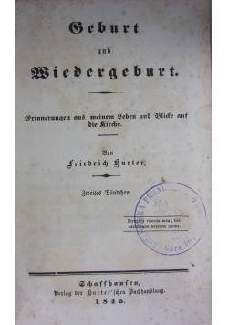 Geburt und Wiedergeburt,1845r.