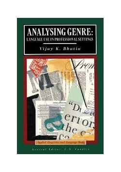 Analysing Genre Language Use in Professional Settings