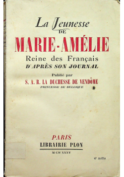 La Jeunesse De Marie Amelie 1935 r